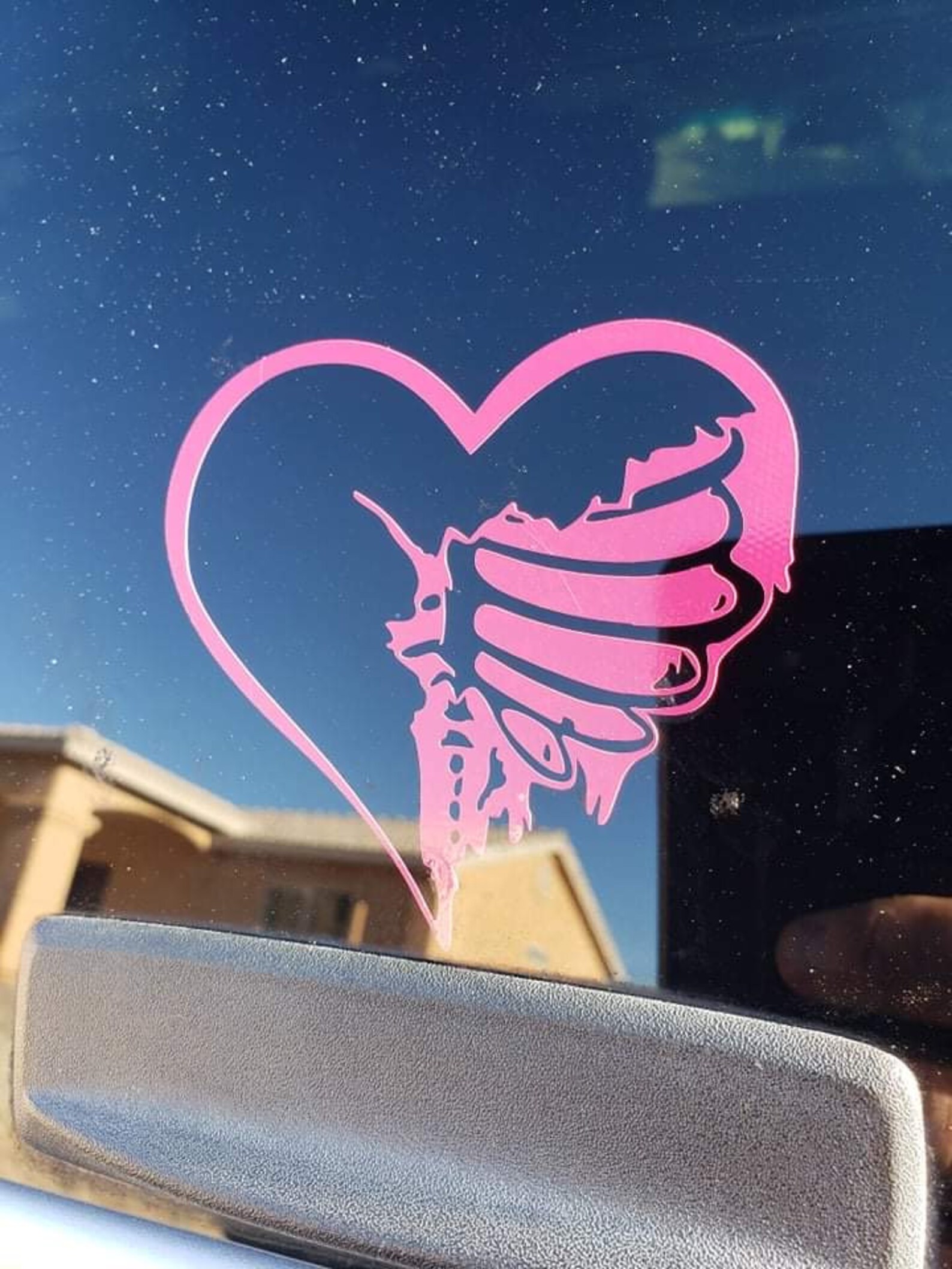 Heart With Ribs Vinyl Decal - Etsy