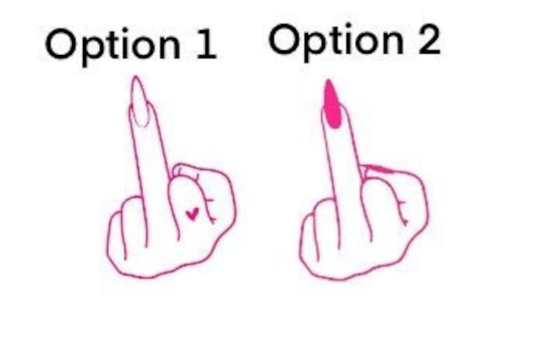 Girly Middle Finger Vinyl Decal - Etsy Hong Kong