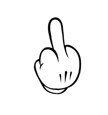 Gloved Middle Finger