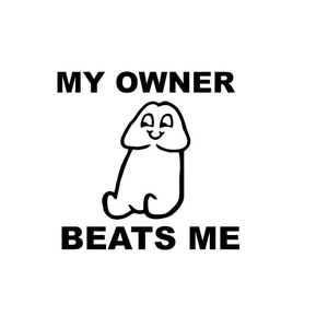 My Owner Beats Me Vinyl Decal