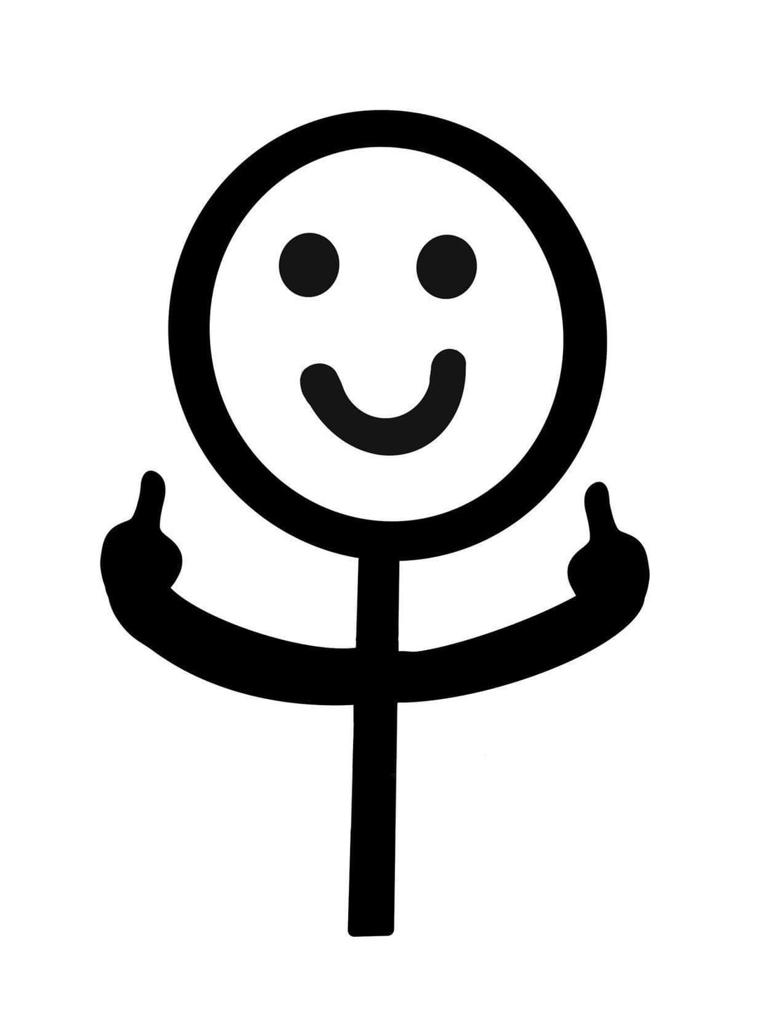 FUNNY MIDDLE FINGER MEME STICKMAN FLIP OFF VINYL DECAL - DECORATIVE DE –  NoFace Designs