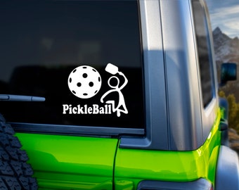 Person Playing PickleBall Vinyl Decal
