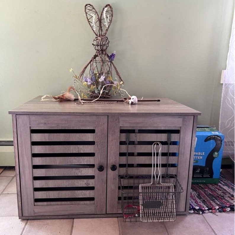 Modern Wood Cat Litter Robot Wooden Litter Box Etsy