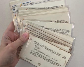 Halloween Vintage Library Card-Catalog Index Bookmark