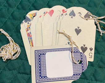 Playing Card Gift Tags Pack of 8-Spade Diamond Club Heart