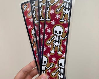 Gingerbread Skull Man Christmas Holiday Bookmark