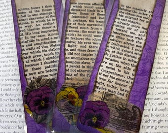 Edgar Allan Poe Purple Floral Dark Academia Bookmark