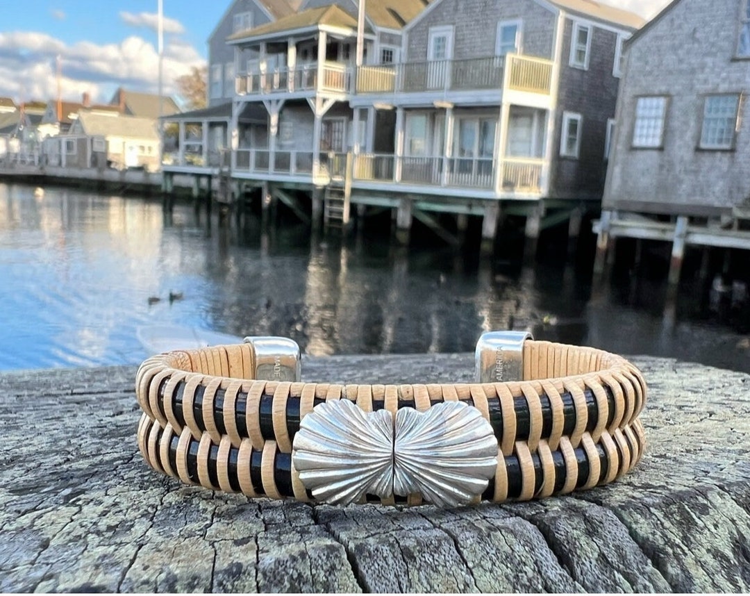 Nantucket Sterling Basket Bracelet. 1/2 Shells Etsy