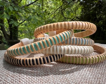 1/4” Nantucket Basket Bracelet Acrylic End Caps