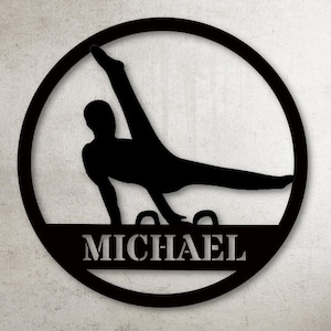 Personalized Gymnast Male Metal Art, Gift for gymnast, Gymnastics