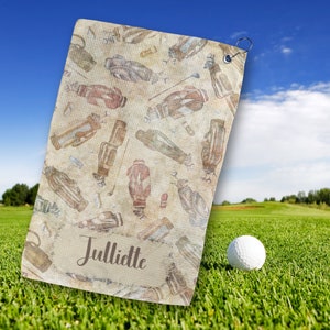 Golf Towel, Custom name golf towel, Golf Towel for her, Golf Towel for him, Personalized golf gift, Golf Accessories, Custom Golf Towel,