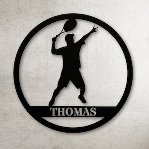 Personalized Tennis Male Metal Art, Tennis Player gift, Gift for tennis player