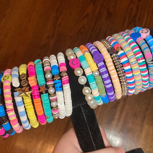 Purple Pastel Preppy Bracelets Etsy