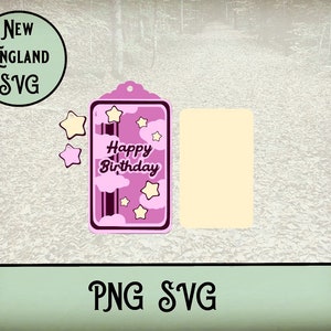 Happy Birthday Hang Tag SVG File