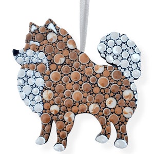 Pomeranian Christmas Ornament Mandala Dot Art Christmas Tree Ornament Pet Gift Pet Ornament Pomeranian DecorPomeranian Mom Custom Dog Gift