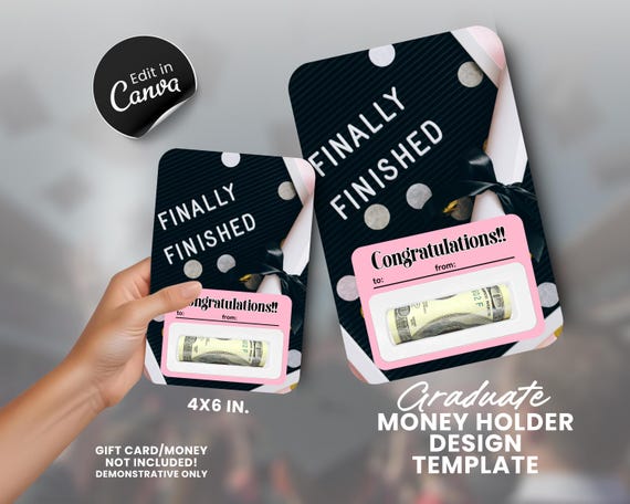 Graduation Money Holder, Grad Cards, Grad Gift, Grad Card Template,  Congrats Grad SVG, Graduation Gift Card, Card Template, Class of 2025