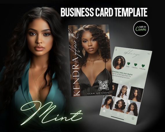 2023 Instagram Business Card, IG Business Card, Lash Tech Business Card, QR code Business Card, Instagram Business Card Template, Canva DIY