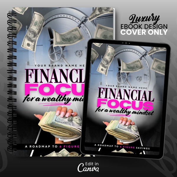 Ebook Cover Template, eBook Cover Canva Template, DIY White Label, PLR eBook Cover, eBook Cover Design, financial freedom, money ebook