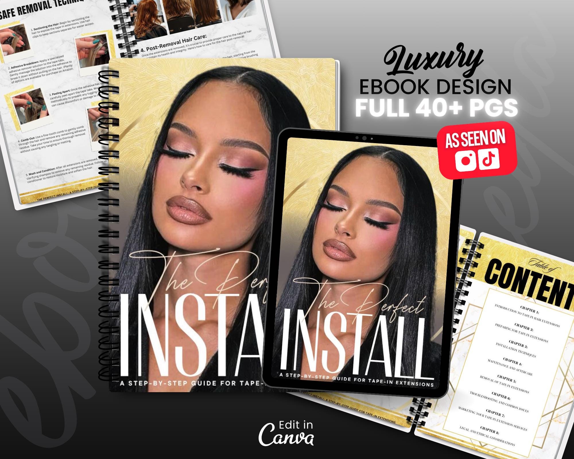 PLR Ebook 40 Pages, Ebook Template Canva, Done for You Ebook, Passive ...