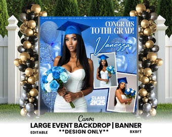 Custom Backdrop Banner | Complete Custom Design | Birthday Party Banner | Event Décor Sign | Photo Booth Backdrop | Step and Repeat