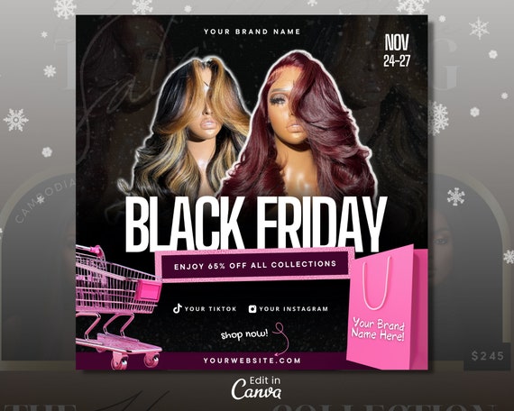 Black Friday Flyer, Black Friday Template, Black Friday Sale, Flash Sale Flyer, Specials Flyer, Boutique Flyer, Flash Sale Instagram Posts
