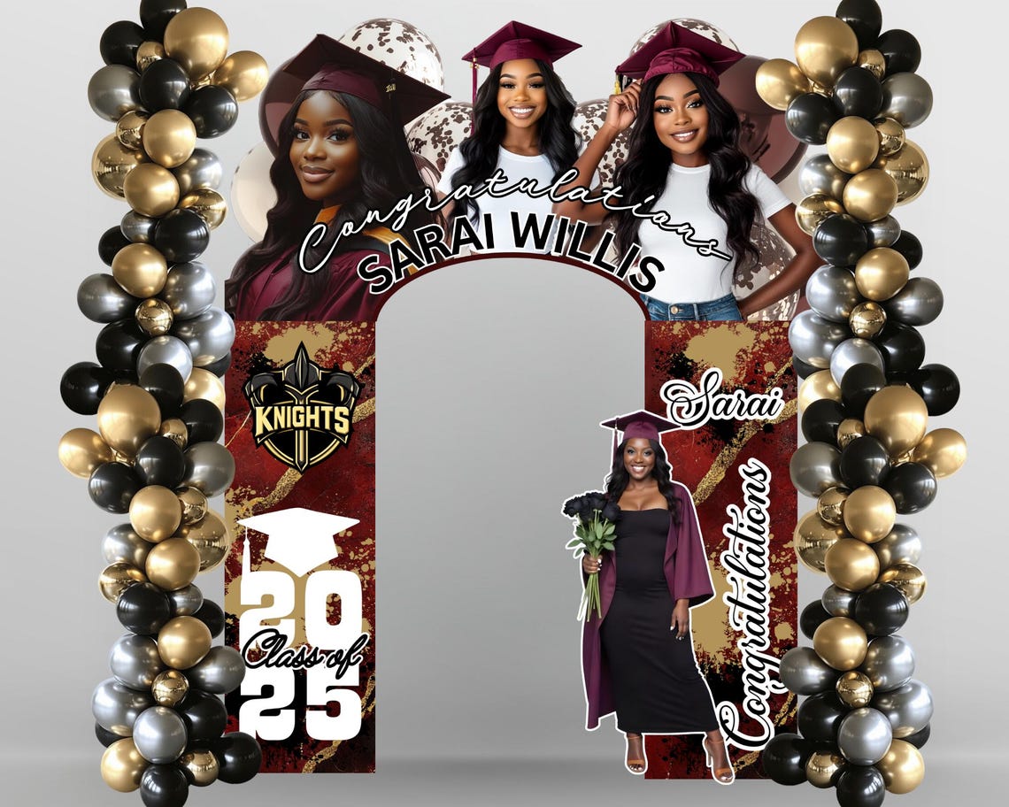 Graduation Entrance Arch Design Canva Template, Graduation Canva Arch ...