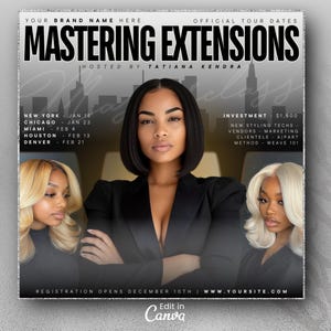 Class Flyer, Course Flyer, Beauty Masterclass Flyer, Lash Hair Brow Class, 1 on 1 Class Flyer, Beauty Training Workshop Flyer, DIY Canva