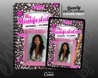 Ebook Cover Template, PLR eBook Cover Canva, DIY White Label, PLR eBook Cover, Planner eBook Cover Design, Manifestation Journal, Planner