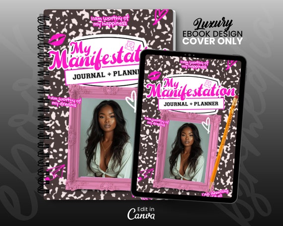 Ebook Cover Template, PLR eBook Cover Canva, DIY White Label, PLR eBook Cover, Planner eBook Cover Design, Manifestation Journal, Planner