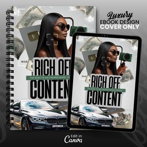 Ebook Cover Template, PLR eBook Cover Canva, DIY White Label, PLR eBook Cover, Planner eBook Cover Design, Training Manual, Rich Off Content