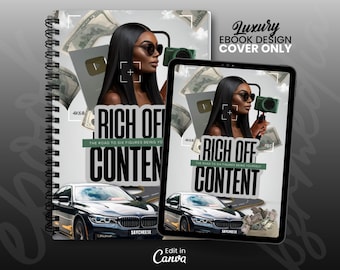 Ebook Cover Template, PLR eBook Cover Canva, DIY White Label, PLR eBook Cover, Planner eBook Cover Design, Training Manual, Rich Off Content