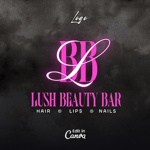DIY Beauty Logo, Luxury Logo Template, Lash Logo, Esthetician Logo Design, DIY Canva, Hair Brand Logo, Hair MUA Lash Nails Logo Template