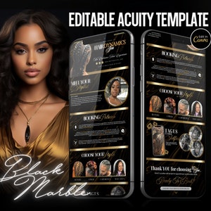 DIY Acuity Booking Site Template, Acuity Scheduling Template, Booking Site Template, Acuity Scheduling Site, Nail Artist, Hair, MUA | Canva