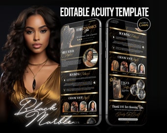 DIY Acuity Booking Site Template, Acuity Scheduling Template, Booking Site Template, Acuity Scheduling Site, Nail Artist, Hair, MUA | Canva