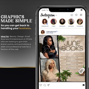 June Booking Flyer, Summer Beauty Flyer, Now Booking June, Summer Season Flyer, Hair Loc Braid Flyer, Lash Flyer, June Books Open, DIY Canva image 3