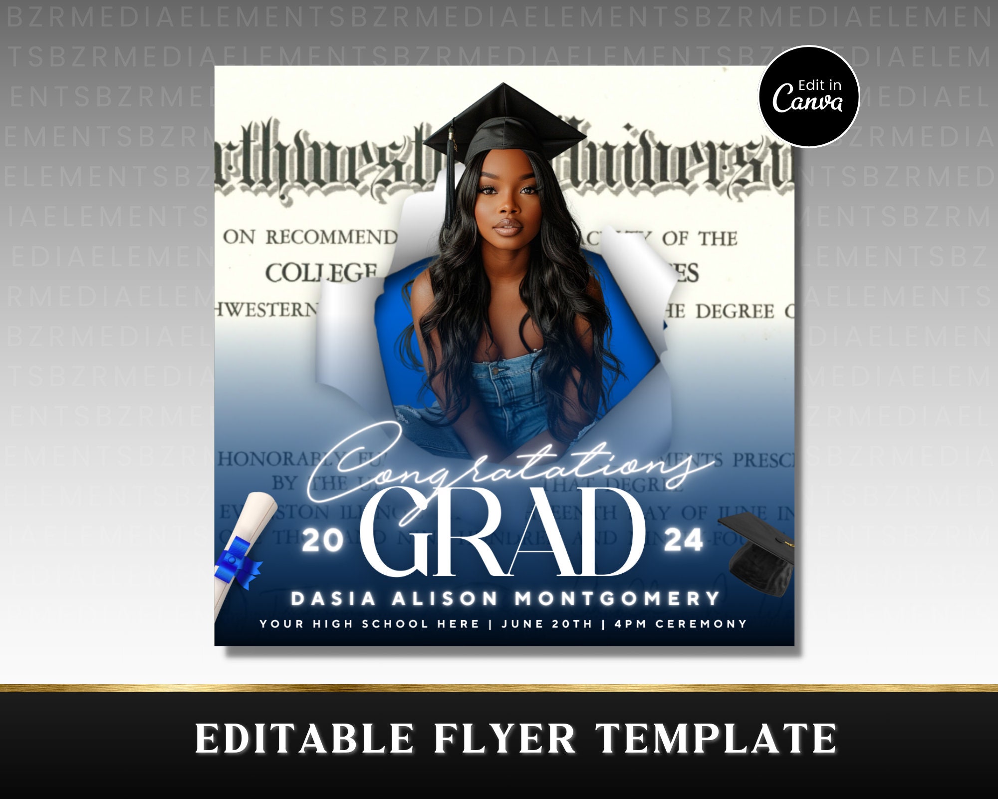 Graduate Flyer, Graduation Party, Graduation Invitation, College ...