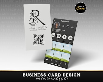 Instagram Business Card, IG Business Card, Lash Tech Business Card, QR code Business Card, Instagram Business Card Template, Canva DIY