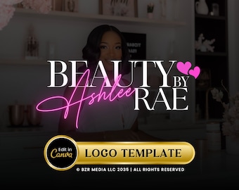 Logo Design, DIY Beauty Logo, Luxury Logo Template, Hair Logo, Lash Logo, Esthetician Logo Design, Branding Logo, MUA Nails Custom Template