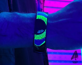 Drittes Auge Kandi Gummi-Armband (Armband, Armband, Artwear, Rave Accessoires, Schmuck, Fluoreszierend, Schwarzlicht, Neon, Glow, Party)