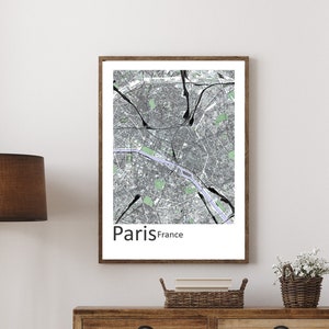 PERSONALIZABLE Mapa moderno minimalista de <<CUALQUIER CIUDAD>>, Círculo único realista imprimible o Mapa de estilo cuadrado, Póster de arte de pared