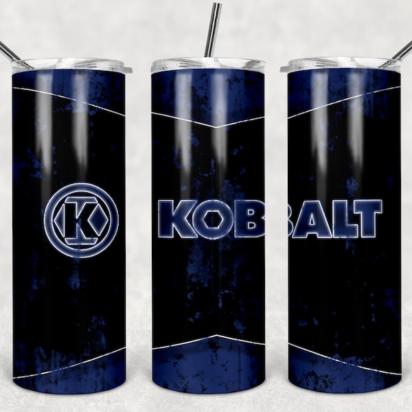 Kobalt Distressed Grunge Oil Tumbler Wrap PNG JPG JPEG