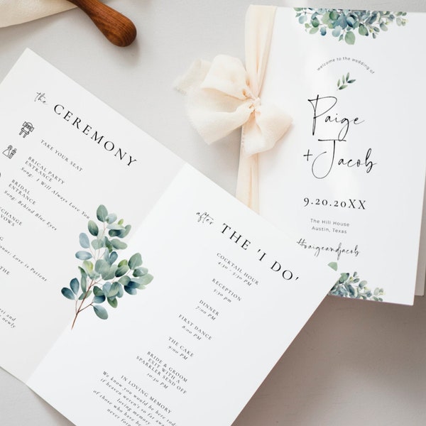 Church Fan Template Editable Etsy