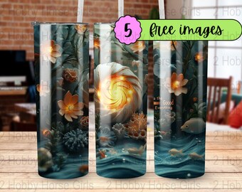 Surrealistische bloemen onderwaterbekeromslag: fantasiescène (digitale download)