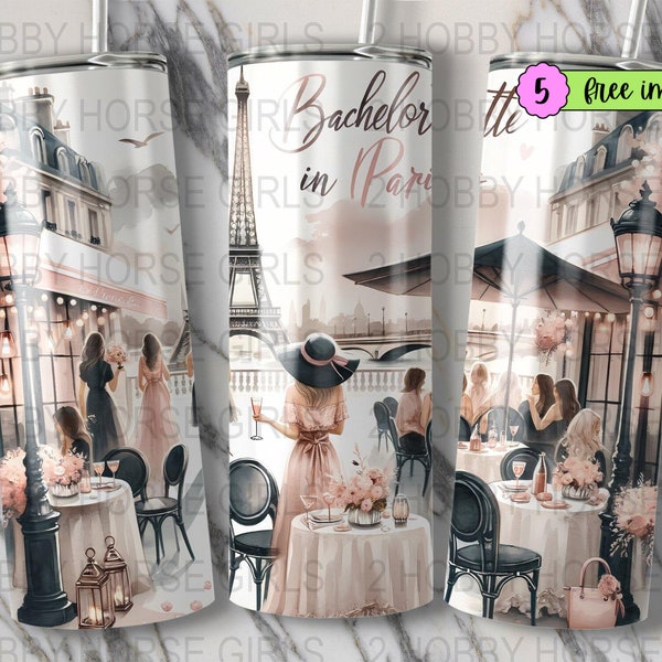 Paris Bachelorette Party Tumbler, Bridal Shower in Paris Theme, French Inspired Drinkware, Bridesmaid Gift Idea, Custom Tumbler Design