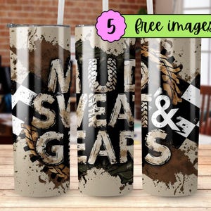 Tire Tracks Tumbler Wrap: Racing Flag Sublimation Design (PNG)