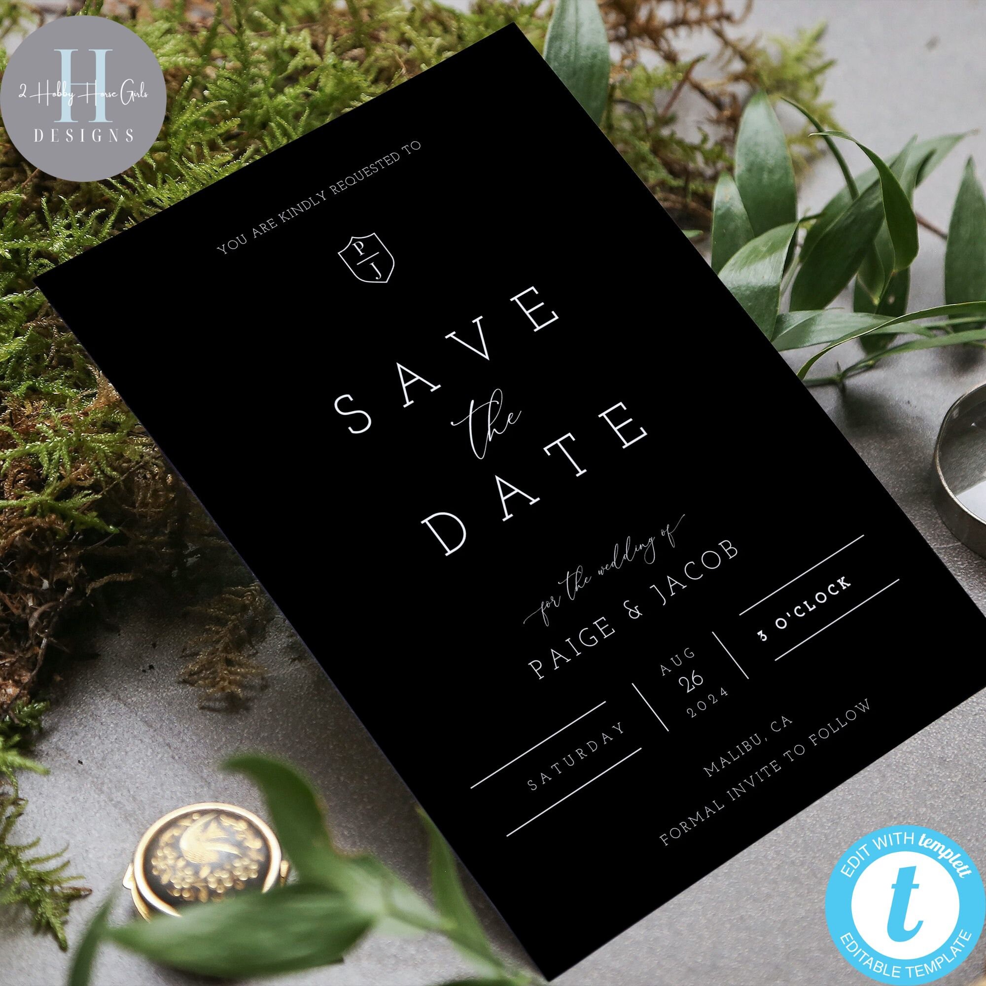 Save the Date Instant Download Printable Diy Minimal - Etsy