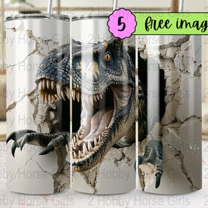 Raptor Dinosaur Tumbler Wrap 20 Oz Tumbler Seamless Design, Velociraptor png design, Kids Dino tumbler wrap