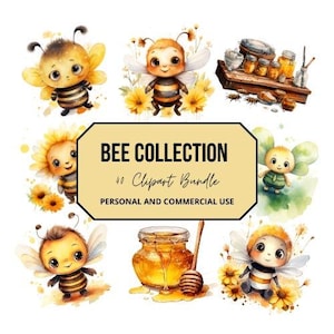 BumbleBees Clipart Bundle, Cute Bees Clipart bundle, Cute Bees png, Bees Clipart Bundle, Honey bee clipart bundle, Honey bee clipart