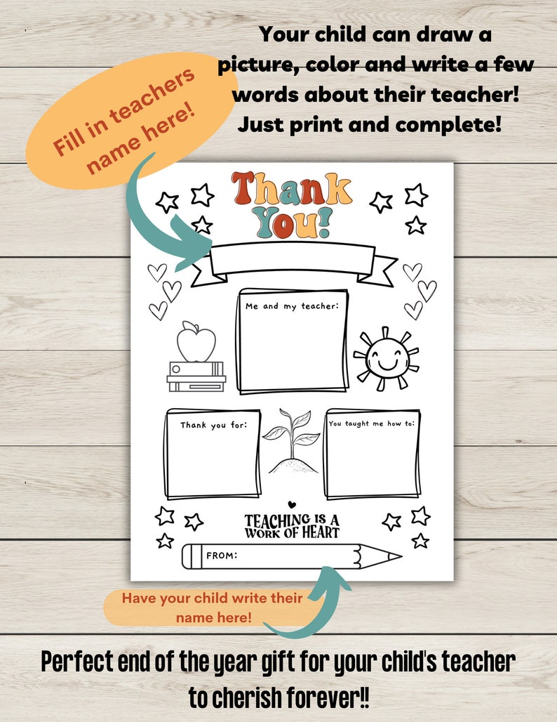 Teacher Appreciation Week Printable teacher Appreciation Gift Thank You