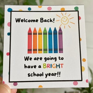 Back To School Tags | Bright School Year | First Day of School Tag | Welcome Back Tags | Teacher Student Gift Tag | Back To School Gift